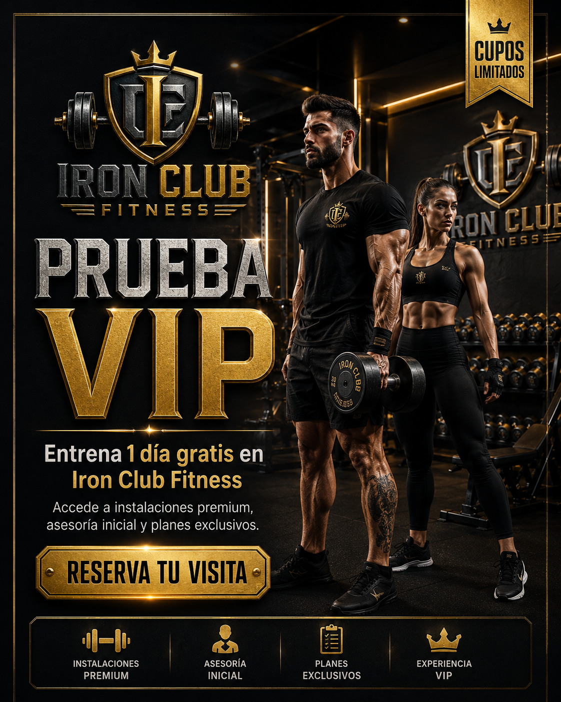 Promoción VIP de Iron Club Fitness